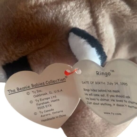 TY Beanie Baby Ringo the Raccoon - Picture 5 of 5